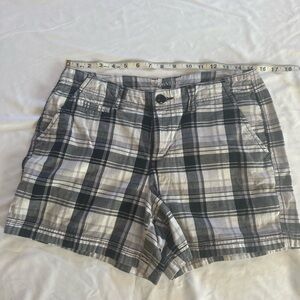 St. John's Bay Black and White Plaid Women's Shorts